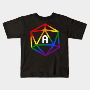 Asexual Aromantic Agender Pride Rainbow Dice Kids T-Shirt